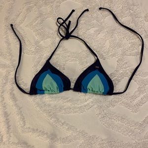 Roxy triangle bikini top.